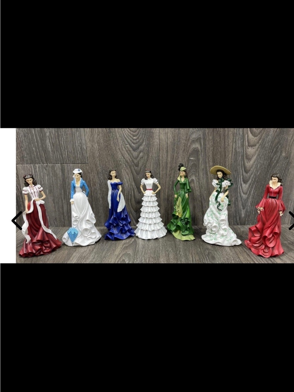 7 GONE WITH THE WIND Oh So Scarlett Figurines Christmas In Atlanta Blue Portrait